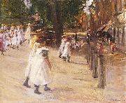 Max Liebermann On the Way to School in Edam oil